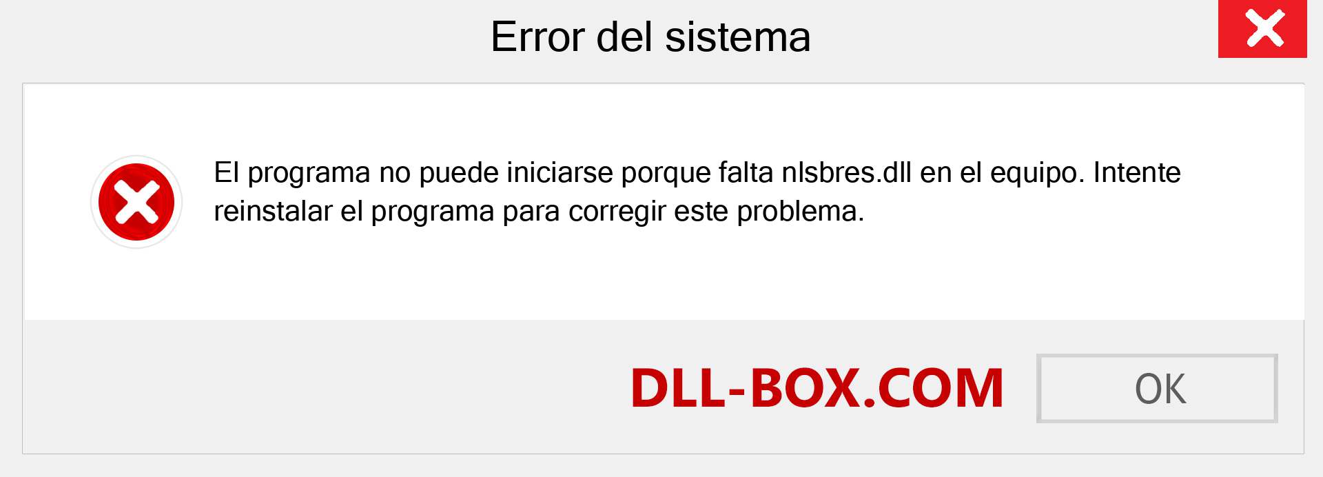 ¿Falta el archivo nlsbres.dll ?. Descargar para Windows 7, 8, 10 - Corregir nlsbres dll Missing Error en Windows, fotos, imágenes